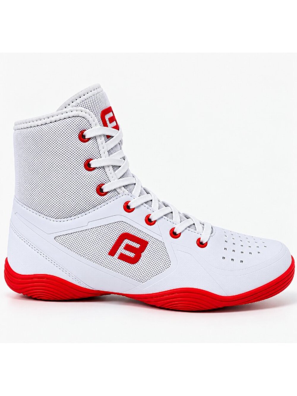 Beyond Fatigue V1 Boxing Boots Mens Size 10 Mid Top Training White Red Shoes